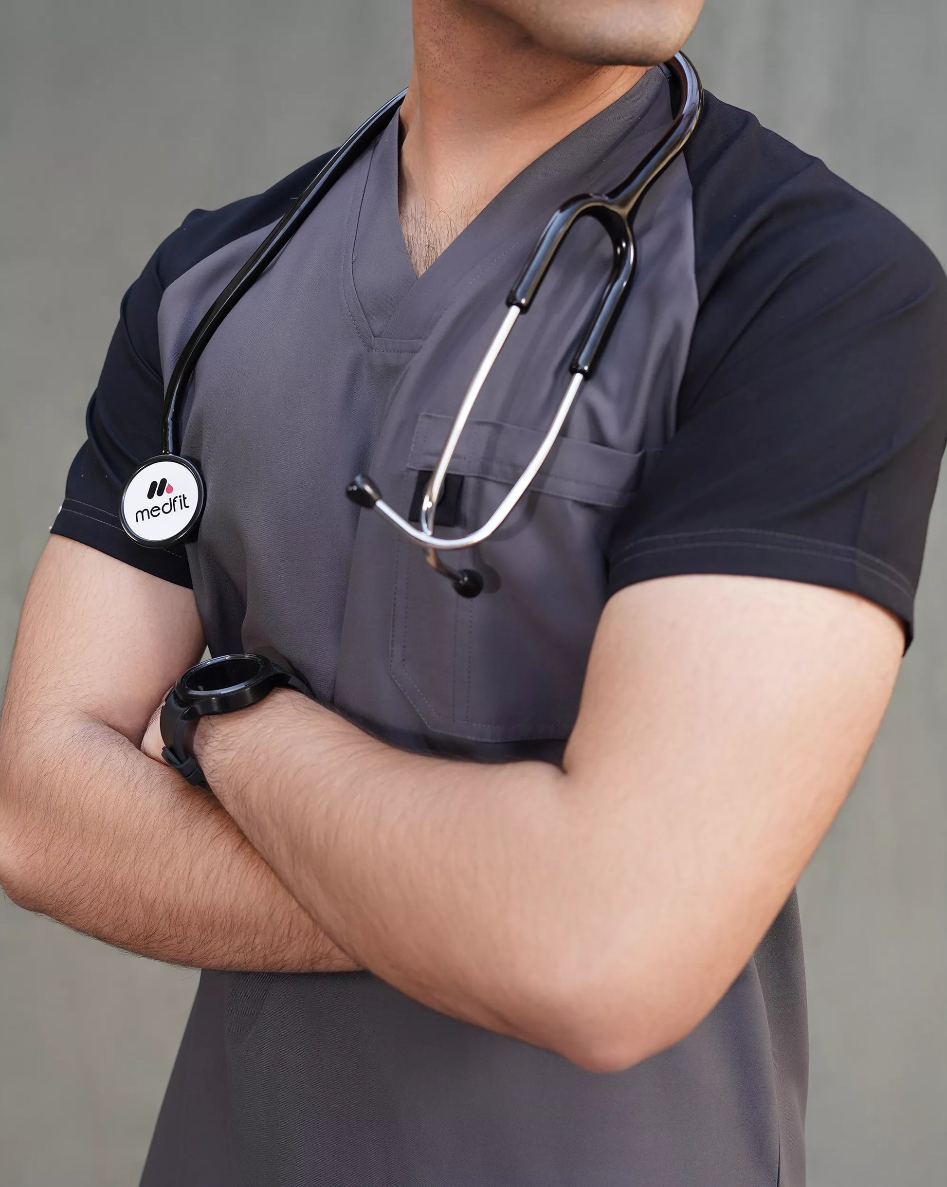 Premium Graphite Unisex Medical Scrub Suit in Pakistan
