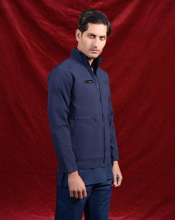 Phantom Unisex Scrub Jacket Navy Blue Image#6