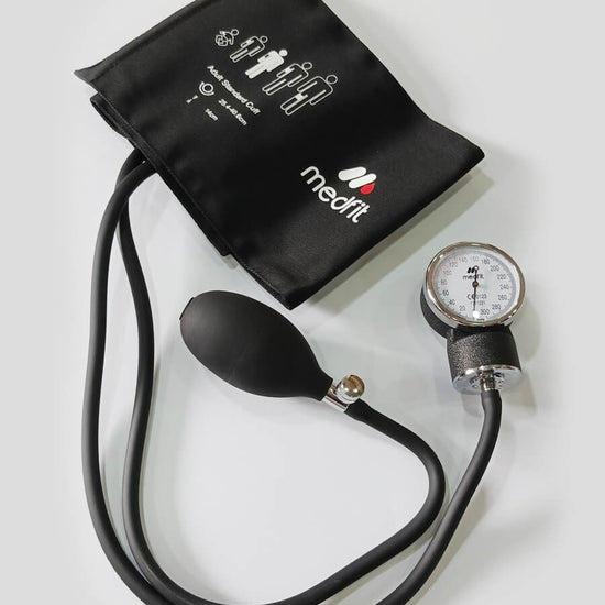 Medfit aneroid sphygmomanometer BP-01 blood pressure monitor with heavy metal gauge, cotton cuff and carry bag - professional BP apparatus Pakistan
