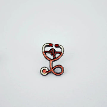 Heart Beat Steth Brooch