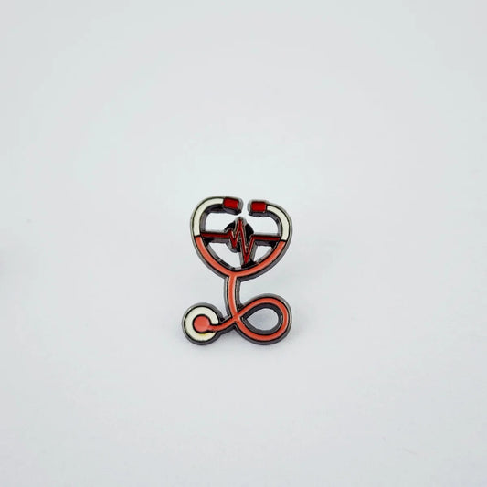 Heart Beat Steth Brooch